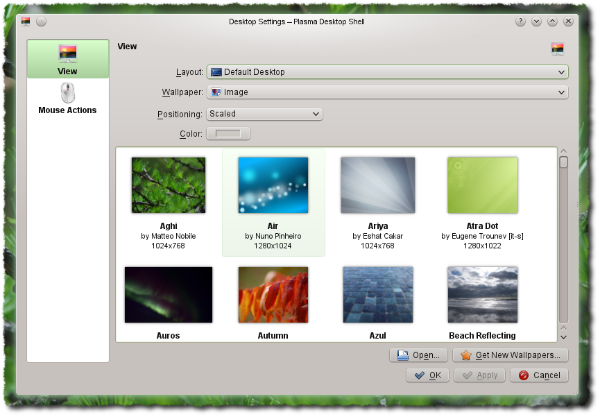Change your background with KDE