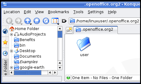 OpenOffice Directory - Linux