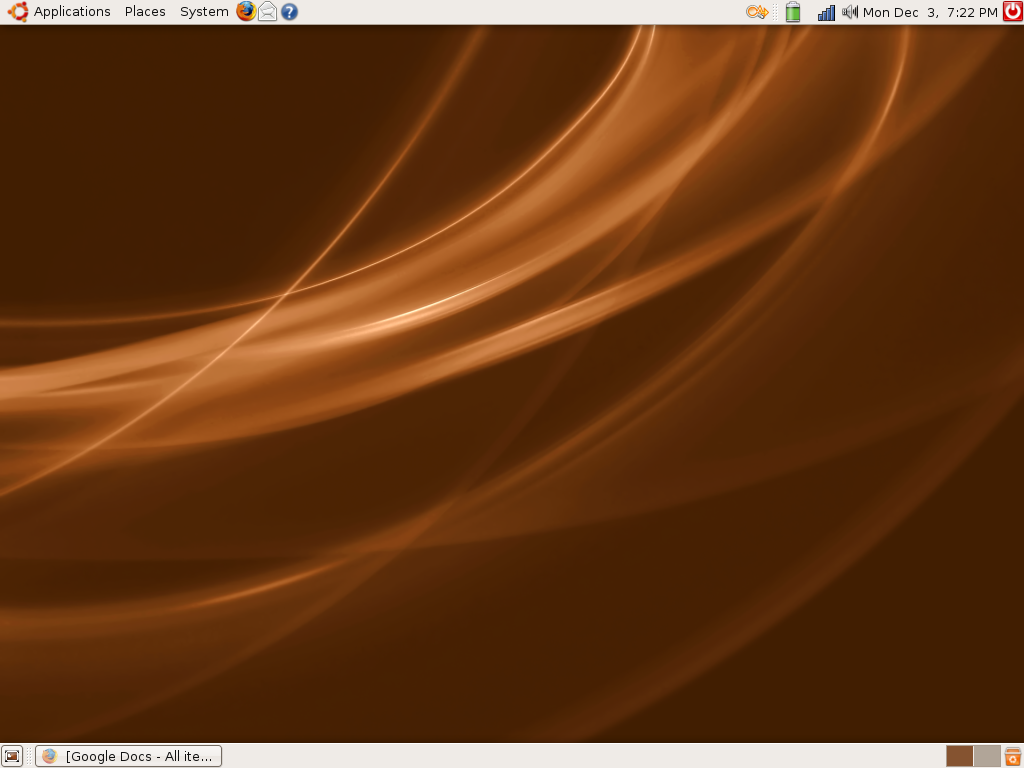 Default Ubuntu 7.10 Desktop