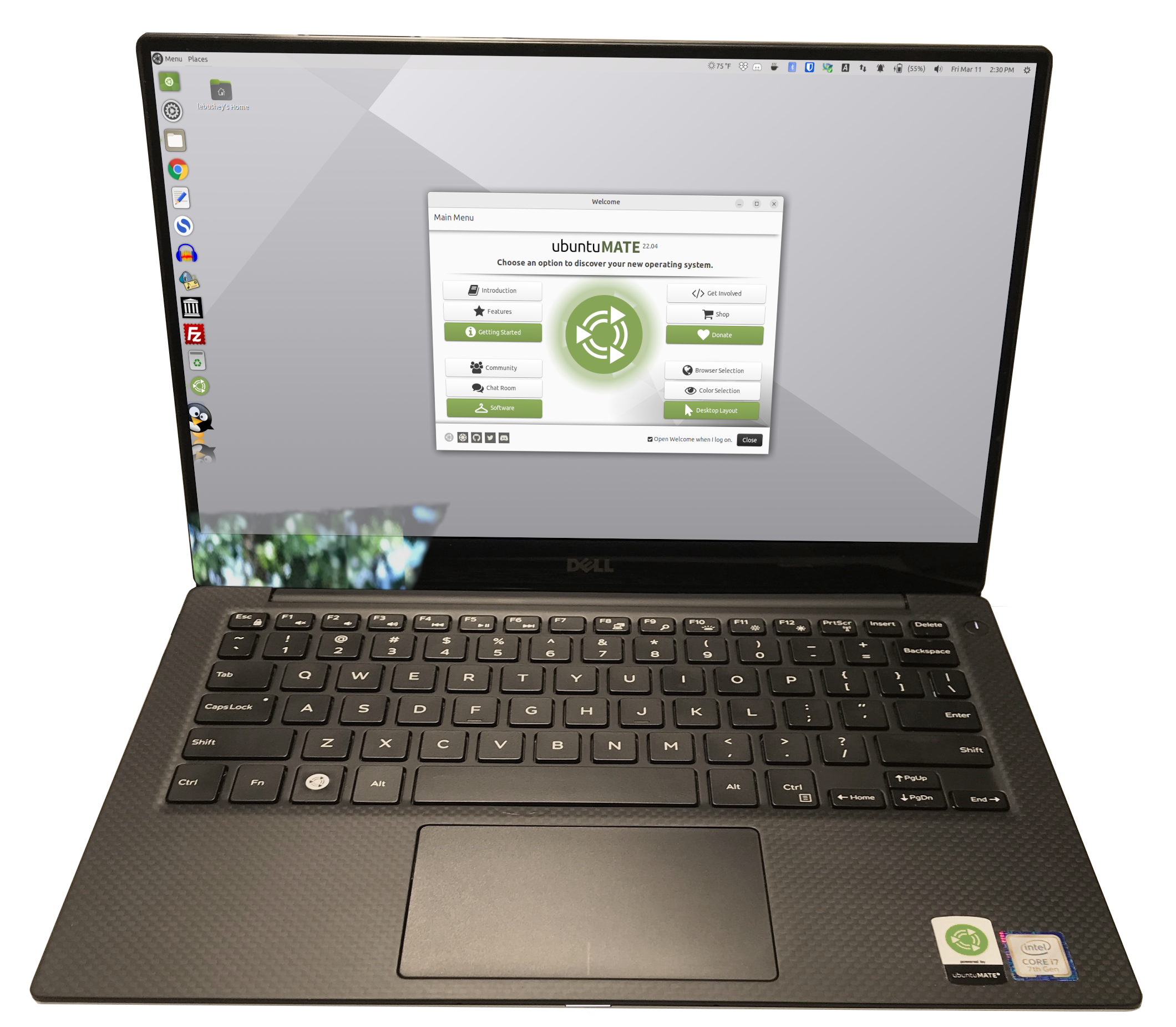 Computer running Ubuntu MATE